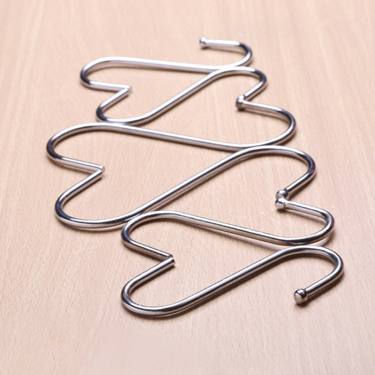 200 PCS 3mm Multi-functional S-shaped Stainless Steel Metal Hook, Length: 9cm