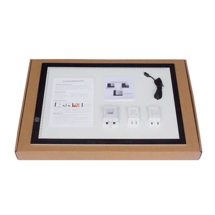 A3 Size 8W 5V LED Ultra-thin Stepless Dimming Acrylic Copy Boards for Anime Sketch Drawing Sketchpad, with USB Cable & Plug