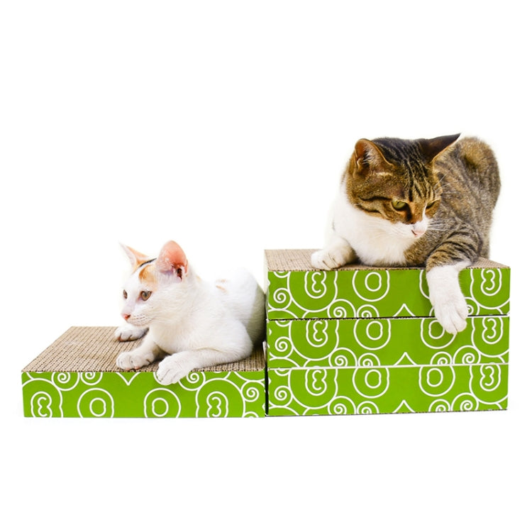 CP-095 4 in 1 Double Sided Folding Cat Scratch Board Corrugated Paper Cat Grinding Claw Toy