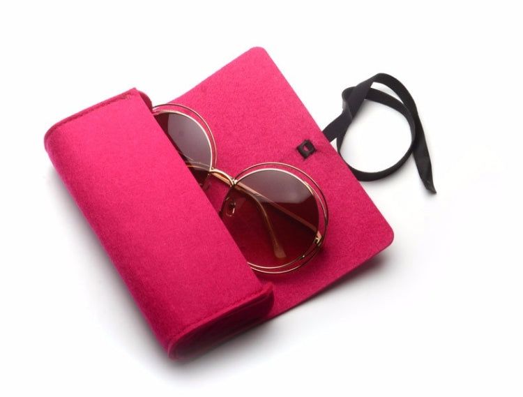 Felt Protective Zipper Case for Sunglasses / Glasses
