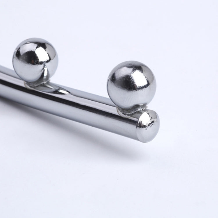 20 PCS Square Pipe Metal Hook with 5 Beads for Supermarket Clothes Shop Dormitory, Length: 25cm