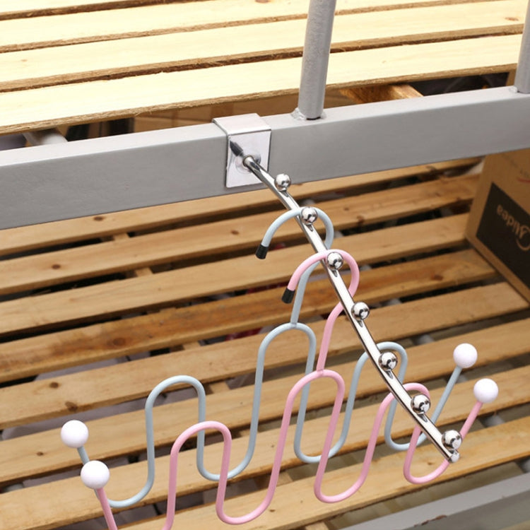 20 PCS Square Pipe Metal Hook with 7 Beads for Supermarket Clothes Shop Dormitory, Length: 30cm