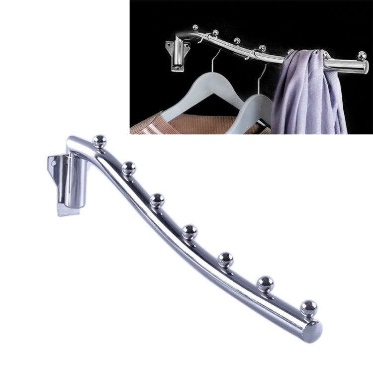 10 PCS Movable Metal Hanger Rotating Hook with 7 Beads for Hotel Bathroom Supermarket, Length: 40cm