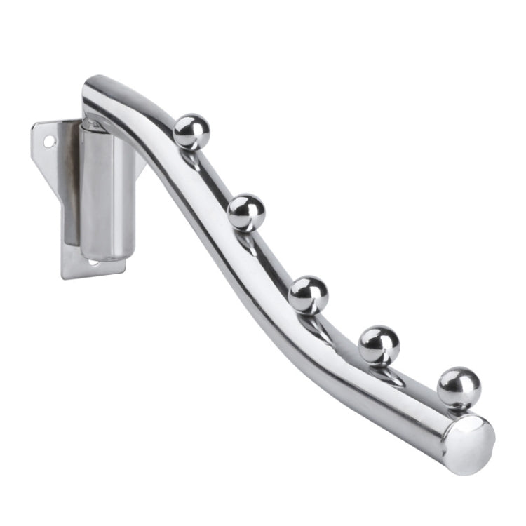 10 PCS Movable Metal Hanger Rotating Hook with 5 Beads for Hotel Bathroom Supermarket, Length: 38cm