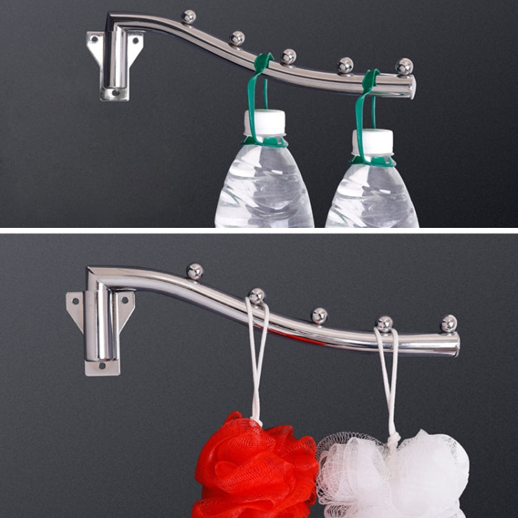 10 PCS Movable Metal Hanger Rotating Hook with 5 Beads for Hotel Bathroom Supermarket, Length: 38cm