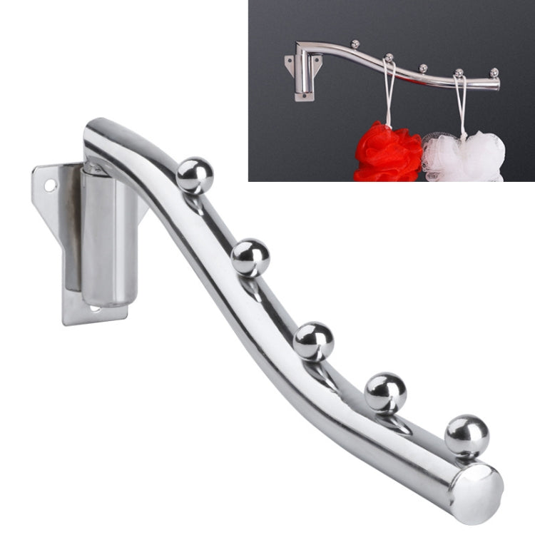 10 PCS Movable Metal Hanger Rotating Hook with 5 Beads for Hotel Bathroom Supermarket, Length: 28cm