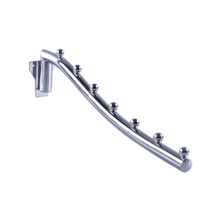 10 PCS Movable Metal Hanger Rotating Hook with 7 Beads for Hotel Bathroom Supermarket, Length: 40cm