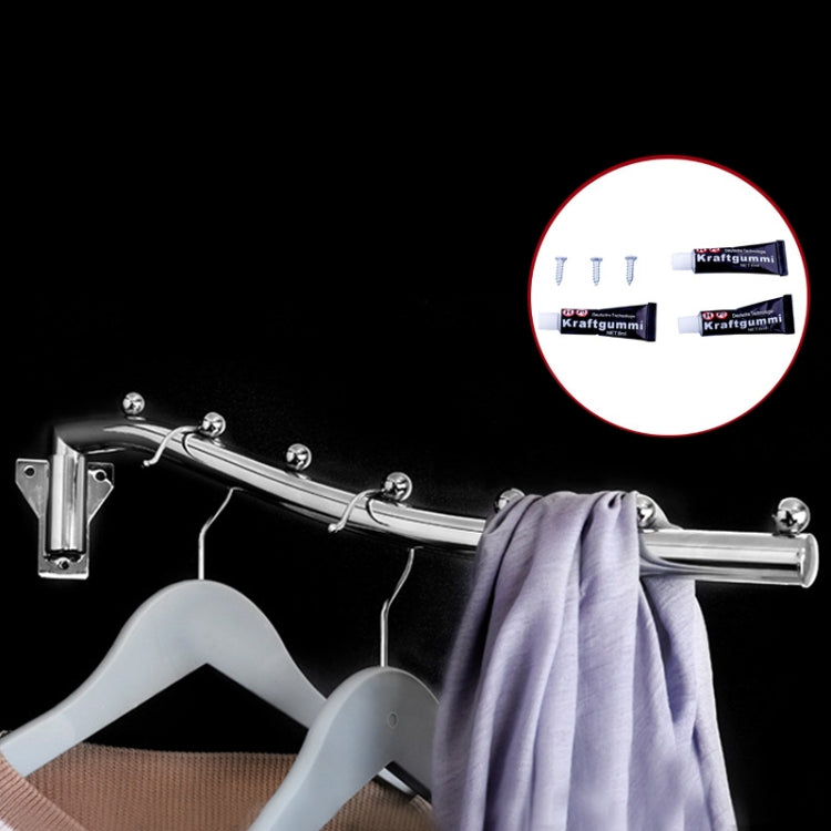 10 PCS Movable Metal Hanger Rotating Hook with 7 Beads for Hotel Bathroom Supermarket, Length: 40cm