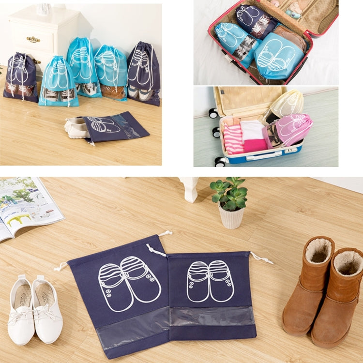 Non-Woven Drawing Belt Shoe Pouch,Large Size