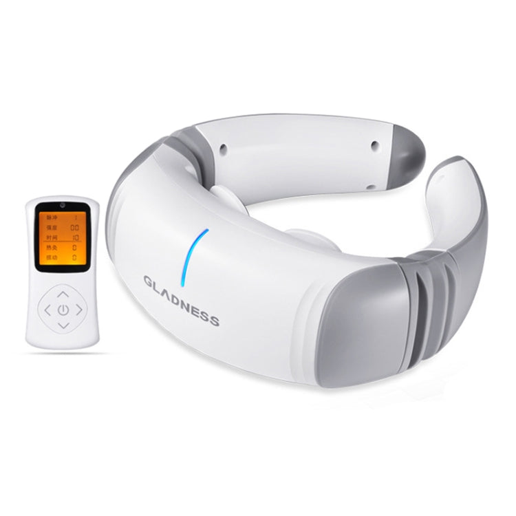 ST-305 Intelligent Mini Charging Cervical Back Neck Shoulder Body Massager, Support Timing&Wireless Remote Control (White)