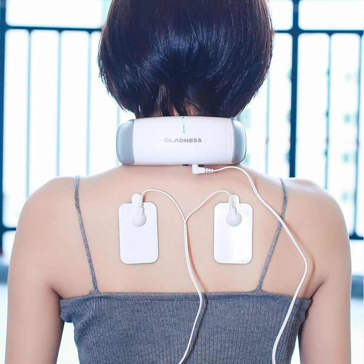 ST-305 Intelligent Mini Charging Cervical Back Neck Shoulder Body Massager, Support Timing&Wireless Remote Control (White)
