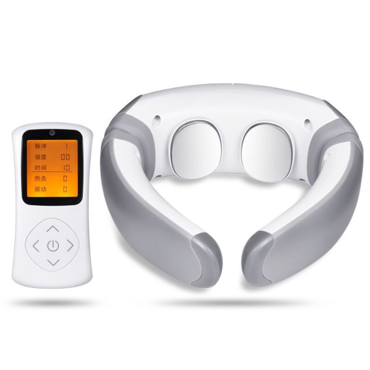 ST-305 Intelligent Mini Charging Cervical Back Neck Shoulder Body Massager, Support Timing&Wireless Remote Control (White)