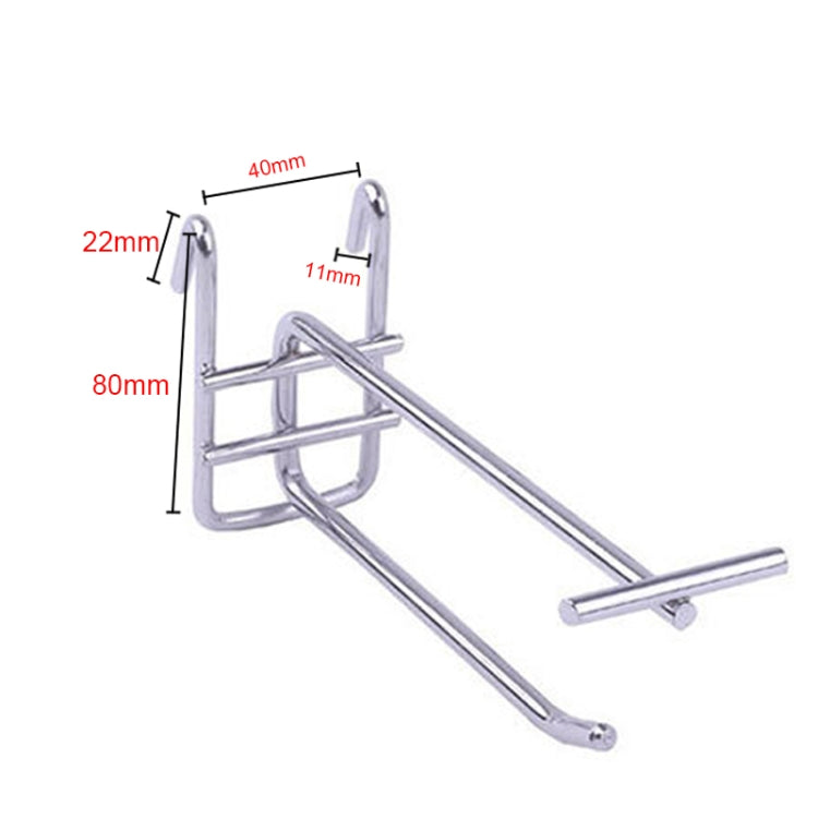 50 PCS 5.8mm Supermarket Iron Grid Shelf Double Hook, Length: 35cm