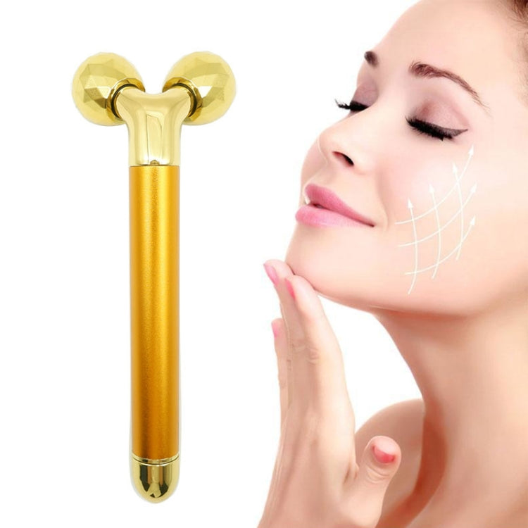 3D-24K V-shaped Thin Tighten Facial Massager (6000 Vibrations/1 min)(Gold)