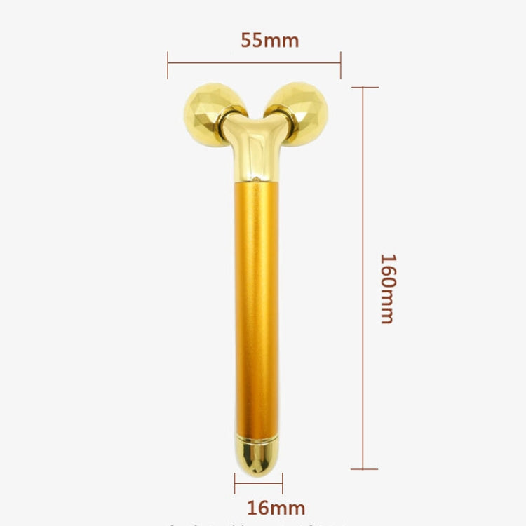 3D-24K V-shaped Thin Tighten Facial Massager (6000 Vibrations/1 min)(Gold)