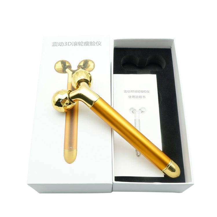 3D-24K V-shaped Thin Tighten Facial Massager (6000 Vibrations/1 min)(Gold)
