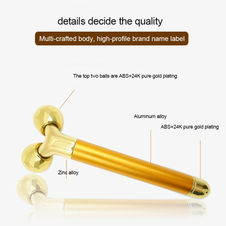 3D-24K V-shaped Thin Tighten Facial Massager (6000 Vibrations/1 min)(Gold)