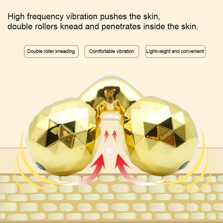 3D-24K V-shaped Thin Tighten Facial Massager (6000 Vibrations/1 min)(Gold)