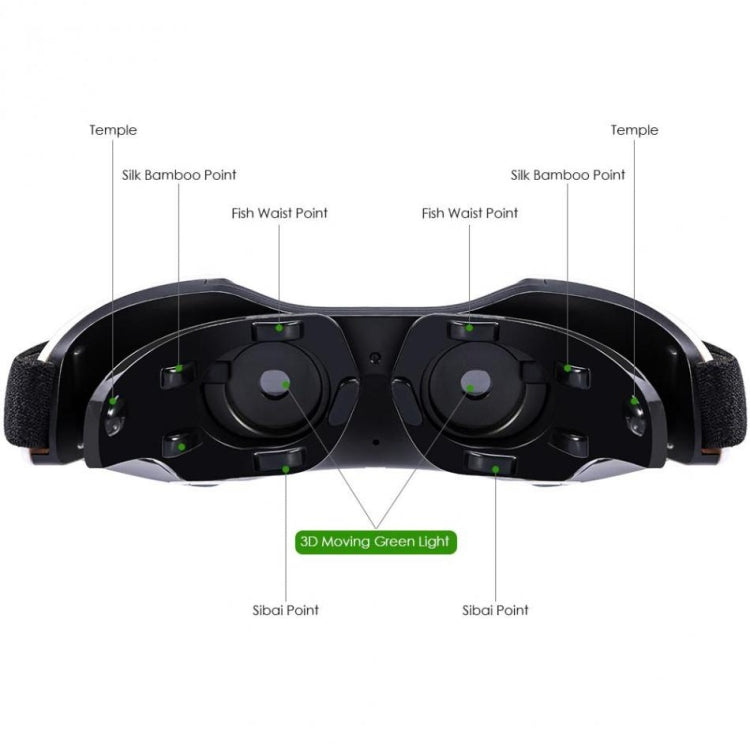 Ifan-918 3D Green Light Training Simulated Acupuncture Eye Massager, Support USB Charging