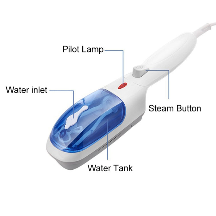 JK-2106 800W Household Travel Handheld Hang Hot Machine Mini Portable Steam Brush Ironer, EU Plug