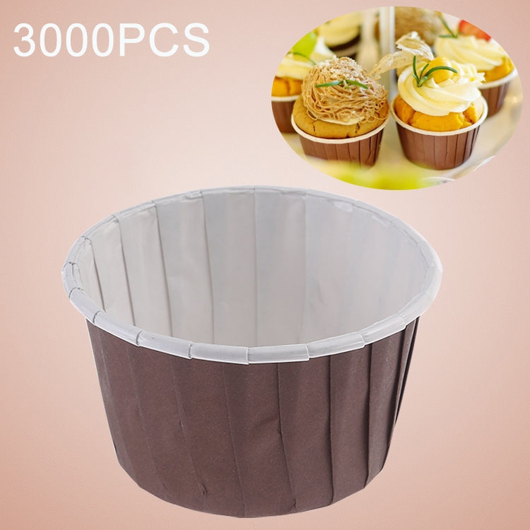 3000 PCS Round Lamination Cake Cup Muffin Cases Chocolate Cupcake Liner Baking Cup, Size: 6.8 x 5  x 3.9cm