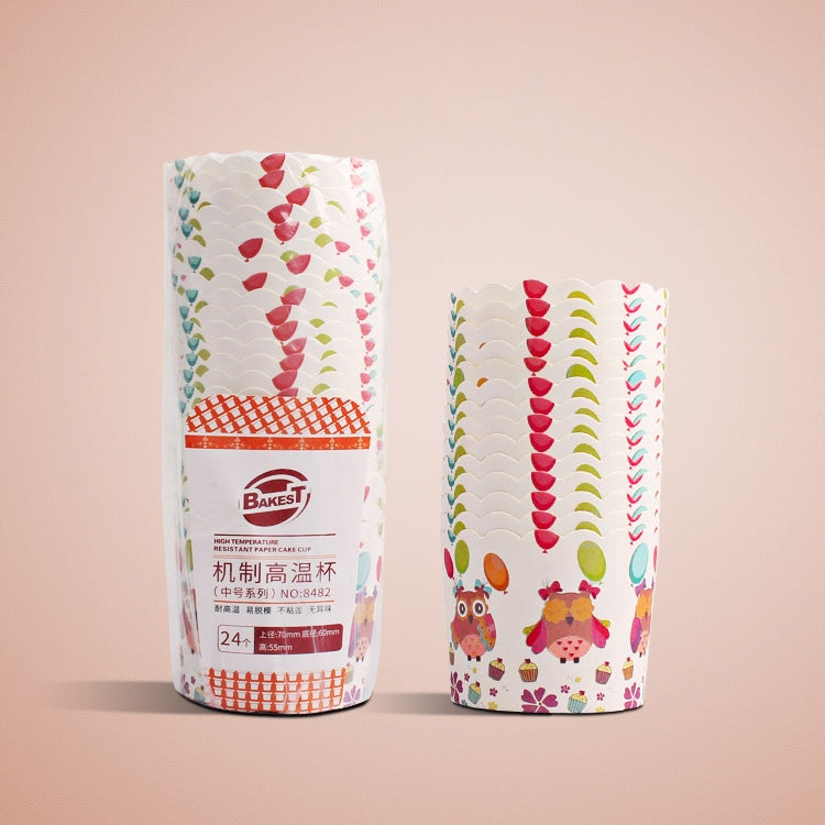 2880 PCS Round Lamination Cake Cup Muffin Cases Chocolate Cupcake Liner Baking Cup, Size: 7 x 6  x 5.5cm, Random Color Delivery