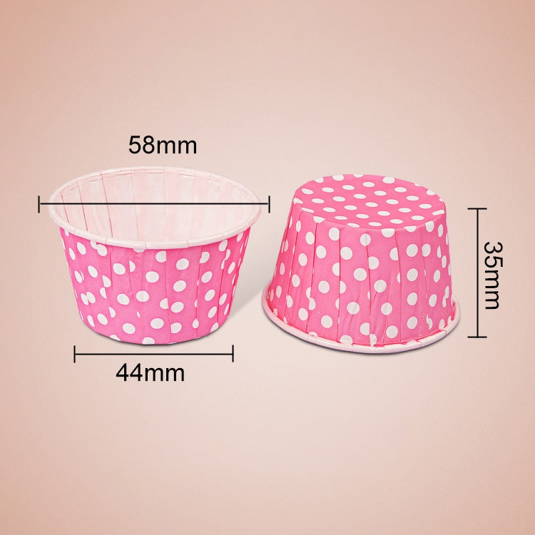 3000 PCS Dot Pattern Round Lamination Cake Cup Muffin Cases Chocolate Cupcake Liner Baking Cup, Size: 5.8 x 4.4  x 3.5cm