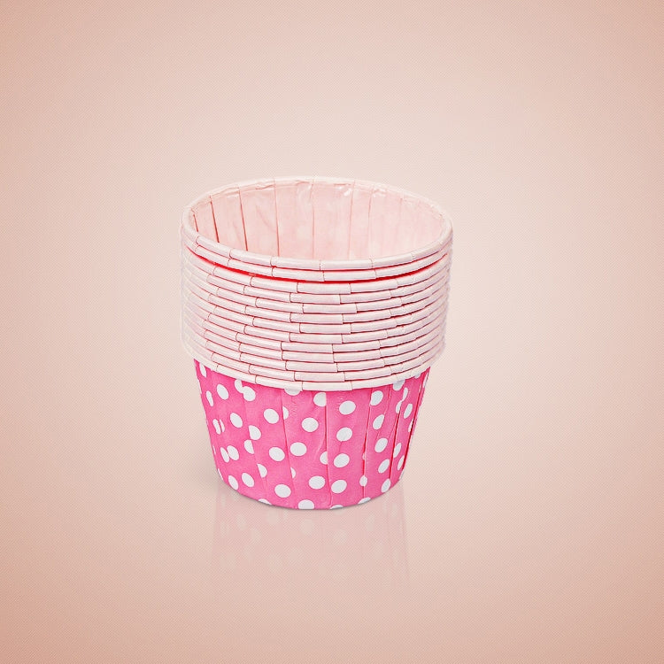 3000 PCS Dot Pattern Round Lamination Cake Cup Muffin Cases Chocolate Cupcake Liner Baking Cup, Size: 5 x 3.8  x 3cm