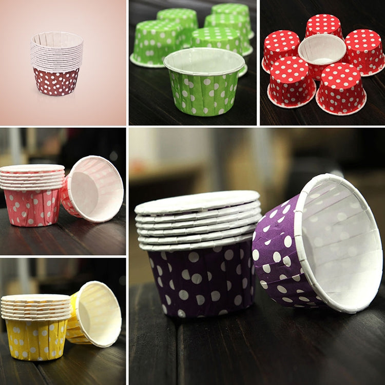 3000 PCS Dot Pattern Round Lamination Cake Cup Muffin Cases Chocolate Cupcake Liner Baking Cup, Size: 5 x 3.8  x 3cm