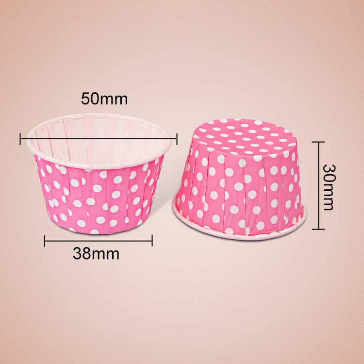 3000 PCS Dot Pattern Round Lamination Cake Cup Muffin Cases Chocolate Cupcake Liner Baking Cup, Size: 5 x 3.8  x 3cm