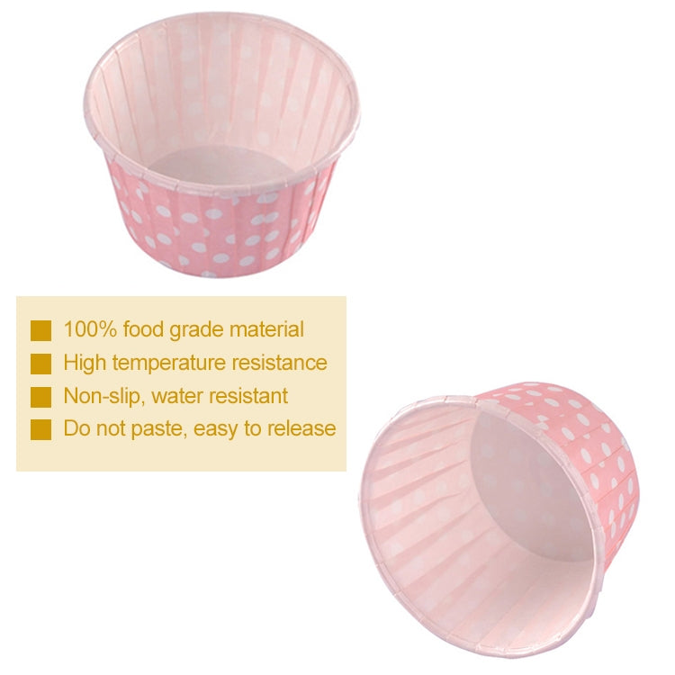 3000 PCS Dot Pattern Round Lamination Cake Cup Muffin Cases Chocolate Cupcake Liner Baking Cup, Size: 5 x 3.8  x 3cm