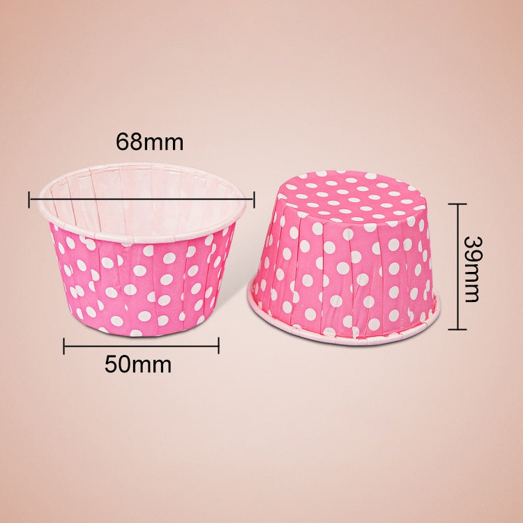 3000 PCS Dot Pattern Round Lamination Cake Cup Muffin Cases Chocolate Cupcake Liner Baking Cup, Size: 6.8 x 5 x 3.9cm