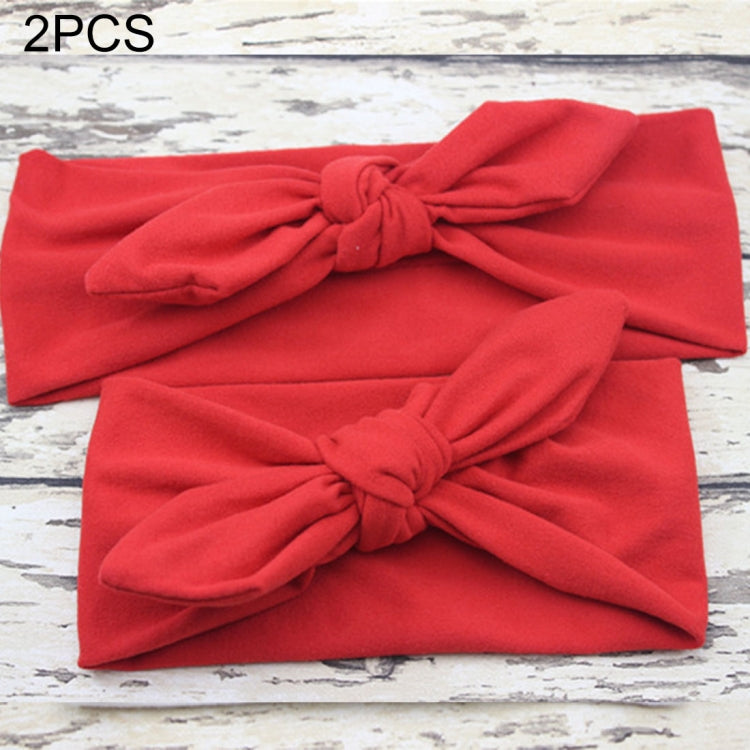 2 in 1 Mom and Baby Parent-child Creative Cute Bowknot Elastic Cotton Hair Band
