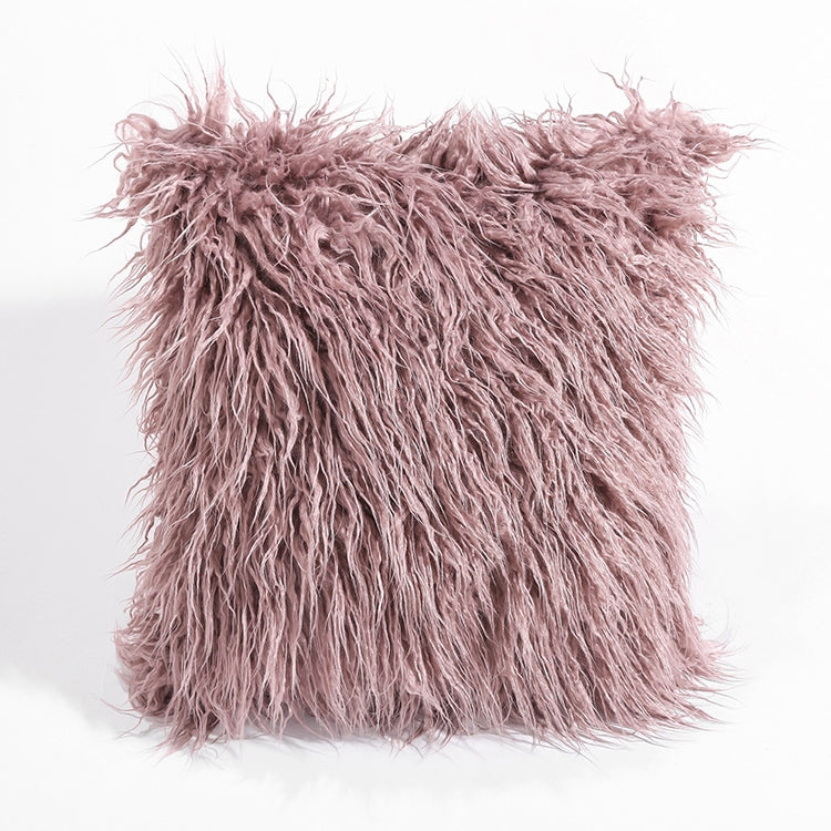 Velvet Long Plush Pillow Cover Popular Square Furry Cover Home Bed Room Decoration Pillowcase, Size: 45 x 45cm