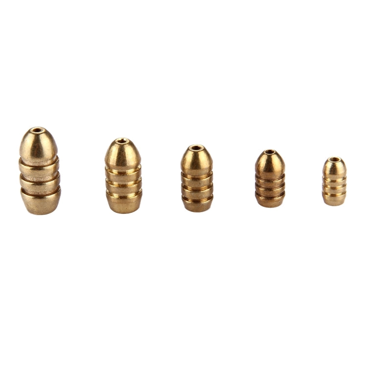 10g Threaded Copper Bullet Fishing Sinker Fishing Weights Soft lure Accessory