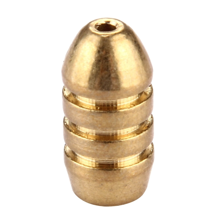 10g Threaded Copper Bullet Fishing Sinker Fishing Weights Soft lure Accessory