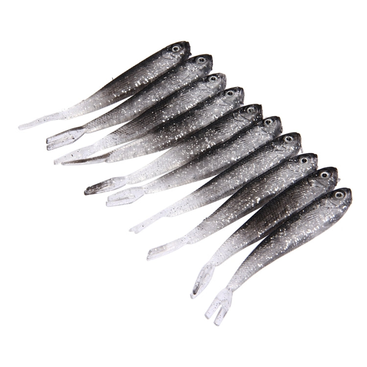 10 PCS Small Sequins Fish Shape Fishing Lures Artificial Fishing Bait, Length: 7.5cm