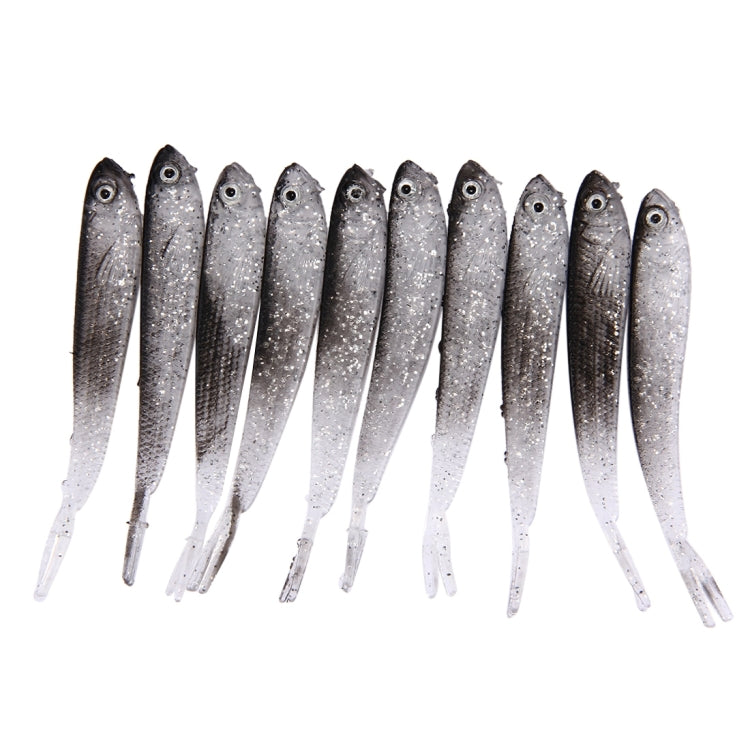 10 PCS Small Sequins Fish Shape Fishing Lures Artificial Fishing Bait, Length: 7.5cm