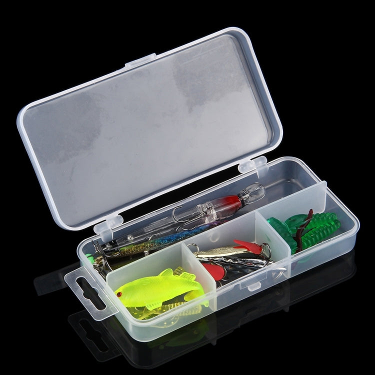 23 in 1 Fishing Lure Set with 2 Hard Bait & 3 Sequins Lures & 11 Soft Lures & 2 Hooks & 1 Fishing Sinker & 2 Luminous Beads & 2 Ring Pins