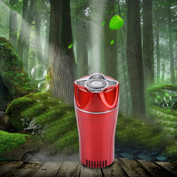 K386 Aromatherapy Ionizer Oxygen Air Purifier with Car Charger for Home / Office / Car(Red)