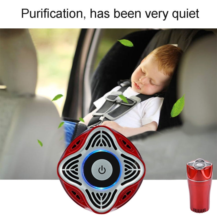 K386 Aromatherapy Ionizer Oxygen Air Purifier with Car Charger for Home / Office / Car(Red)