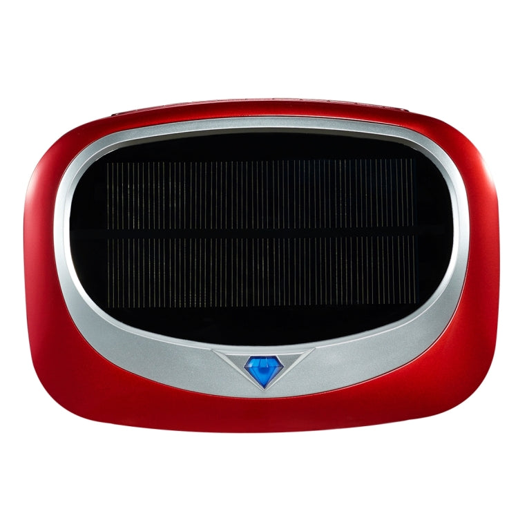 N368 Ozone & Ion Air Purifier with Car Charger & Solar Panel for Home / Office / Car, US / EU Plug(Red)