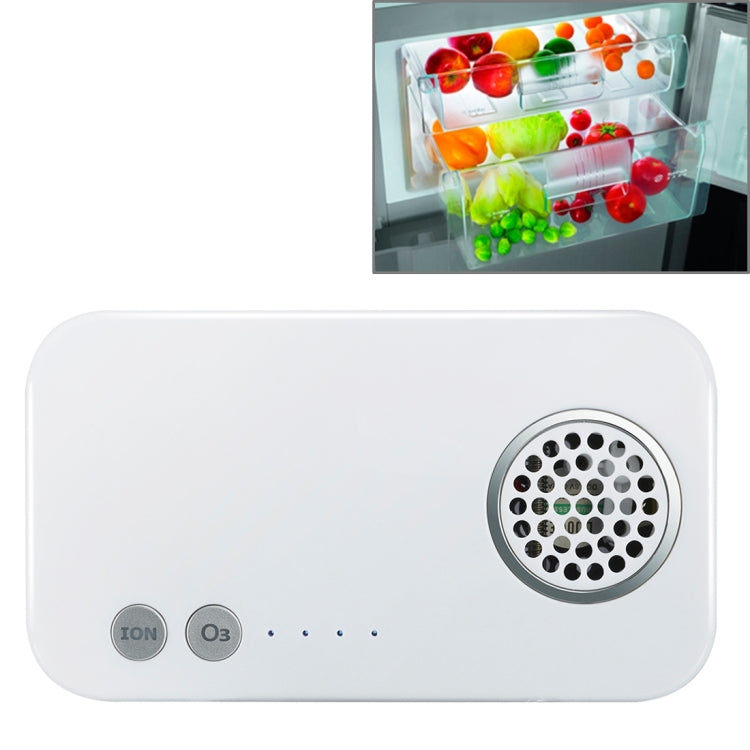 K512 Mini Portable Ozone & Ion Sterilizer for Closet / Room / Car / Vegetable, with Power Bank(White)