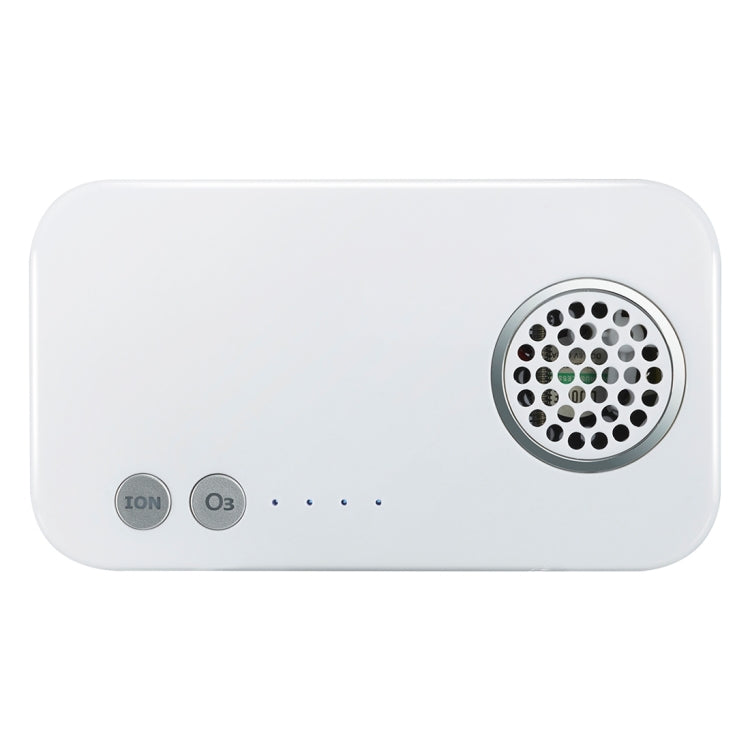 K512 Mini Portable Ozone & Ion Sterilizer for Closet / Room / Car / Vegetable, with Power Bank(White)