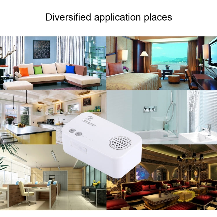 K512 Mini Portable Ozone & Ion Sterilizer for Closet / Room / Car / Vegetable, with Power Bank(White)