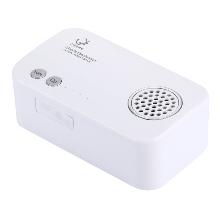 K512 Mini Portable Ozone & Ion Sterilizer for Closet / Room / Car / Vegetable, with Power Bank(White)