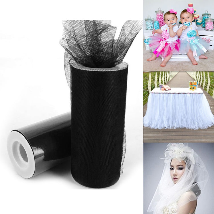 Fashion 20D Polyester Tulle Roll, Wedding Birthday Decoration Decorative Crafts Supplies, Total Length: 22.8m, Width:15cm