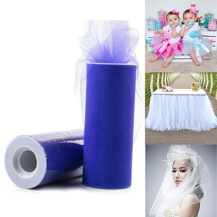 Fashion 20D Polyester Tulle Roll, Wedding Birthday Decoration Decorative Crafts Supplies, Total Length: 22.8m, Width:15cm