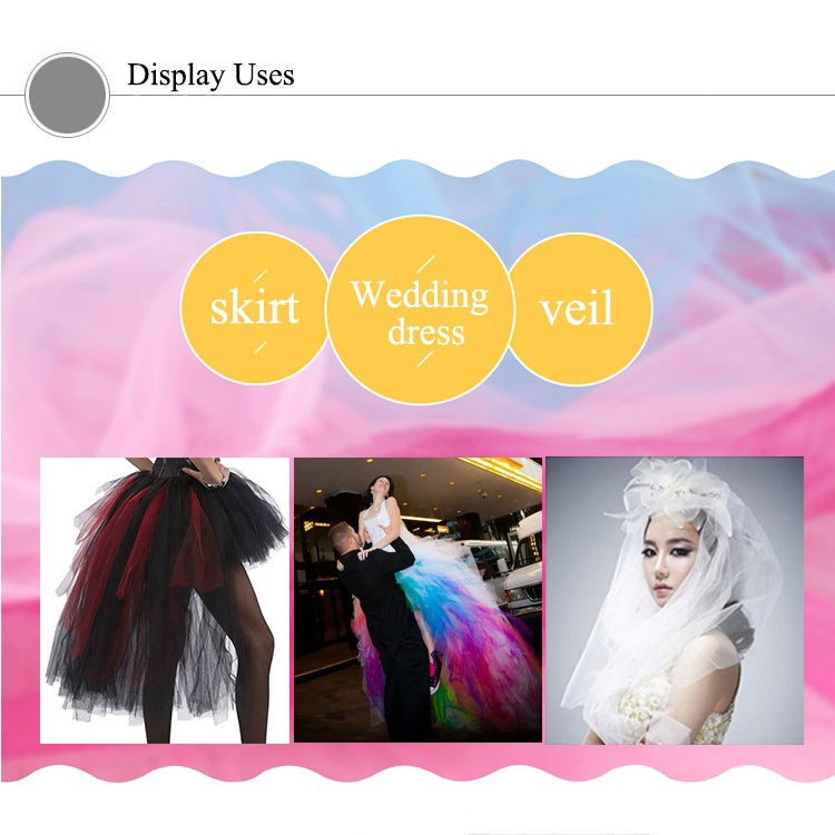 Fashion 20D Polyester Tulle Roll, Wedding Birthday Decoration Decorative Crafts Supplies, Total Length: 22.8m, Width:15cm