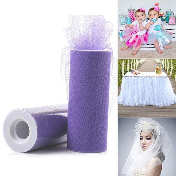 Fashion 20D Polyester Tulle Roll, Wedding Birthday Decoration Decorative Crafts Supplies, Total Length: 22.8m, Width:15cm